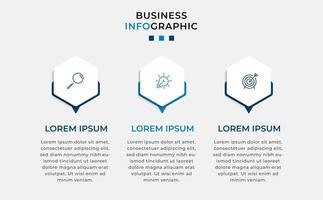 Infographic design business template with icons and 3 options or steps vector