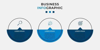 Infographic design business template with icons and 3 options or steps vector