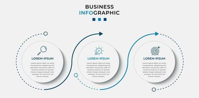 Infographic design business template with icons and 3 options or steps vector