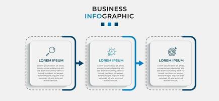 Infographic design business template with icons and 3 options or steps vector
