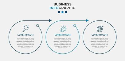 Infographic design business template with icons and 3 options or steps vector