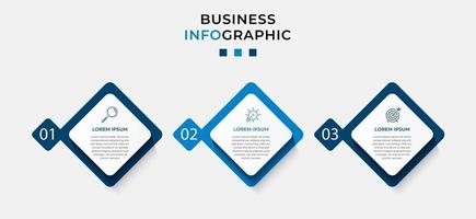 Infographic design business template with icons and 3 options or steps vector