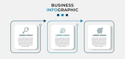 Infographic design business template with icons and 3 options or steps vector