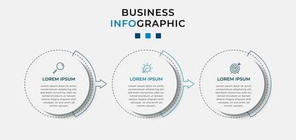 Infographic design business template with icons and 3 options or steps vector
