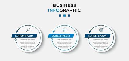 Infographic design business template with icons and 3 options or steps vector