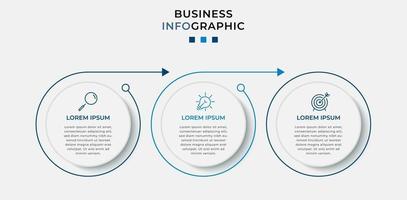 Infographic design business template with icons and 3 options or steps vector