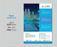 Modern business flyer vector template design.