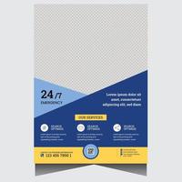 Promotional medical flyer design template vector