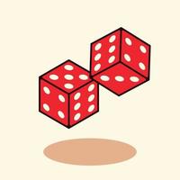 Cube Dice clean mascots modern style vector