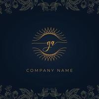 Elegant luxury letter GA logo. vector