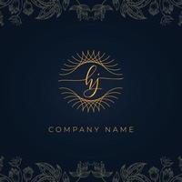 Elegant luxury letter HJ logo. vector