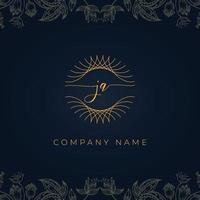 Elegant luxury letter JA logo. vector