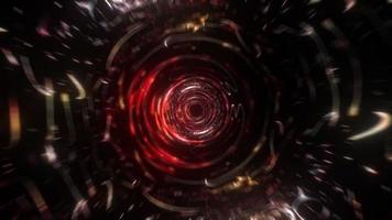 Loop gold red psychedelic spin futuristic pattern vortex video