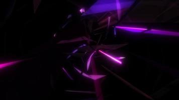 boucle de tunnel futuriste néon laser violet lueur rose video