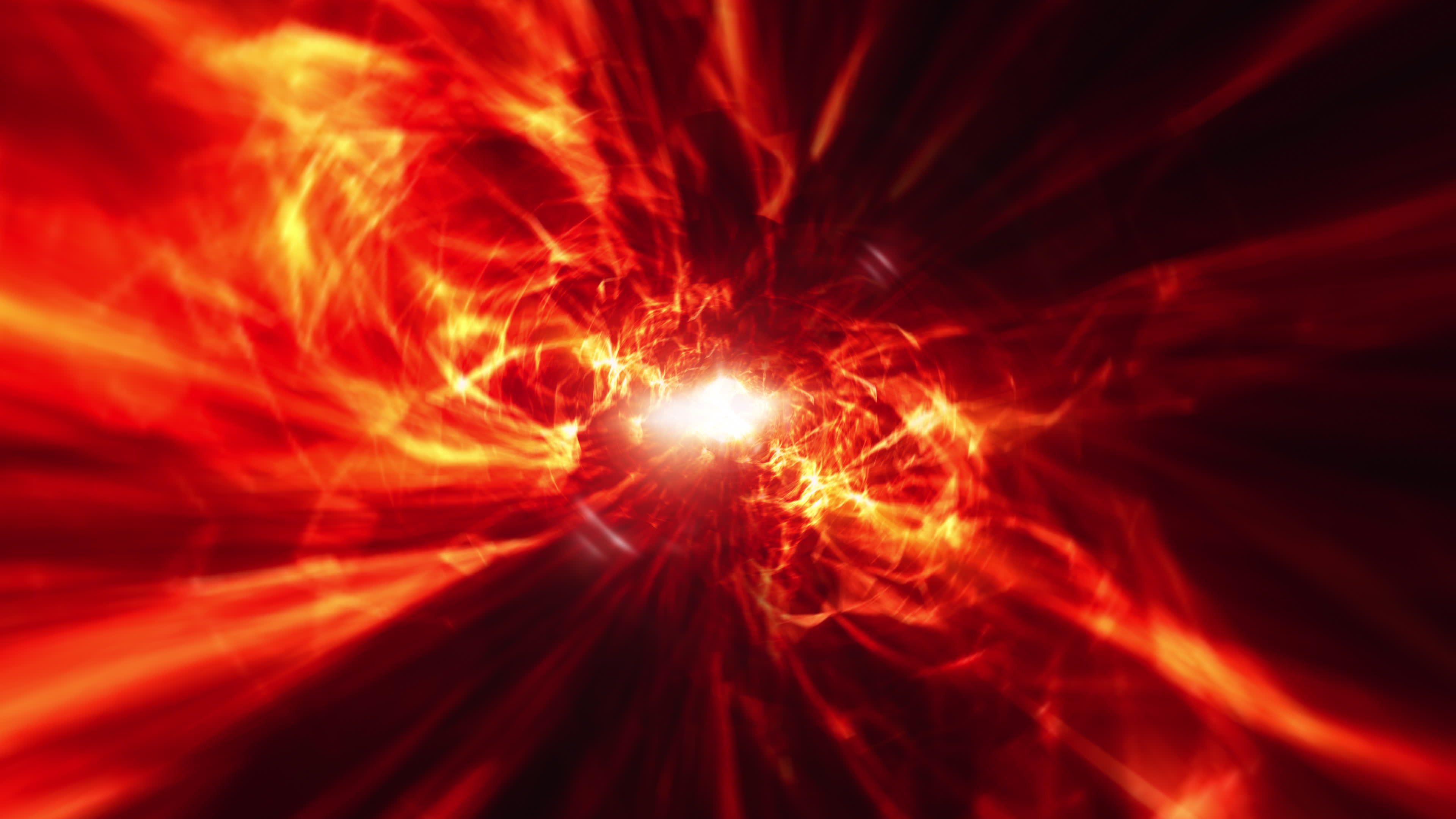 Fire energy 3D tunnel vortex energy flows loop 3135161 Stock Video at