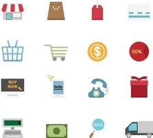 vector icono de compras