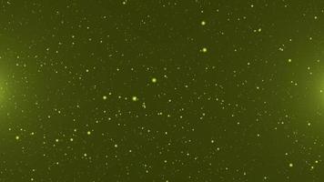 Golden floating particle technology background video