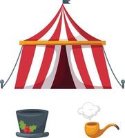 colorful circus set vector