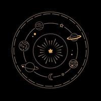 magic and astrological symbols vector