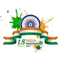 Indian independence day made with beautiful watercolors vector