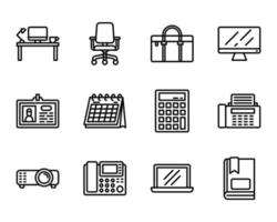 Office Materials outline icon and symbol for website, application vector