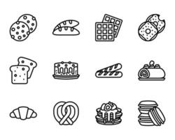 Bakery outline icon and symbol for website, application vector