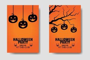 Halloween Party Invitation Phone Template vector