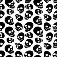 pattern with a black skull on a white background vector