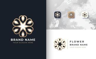 luxury flower logo vector