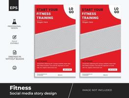 fitness social media story design. vector design.