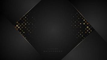 Black and gold glitter luxury background vector