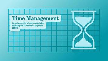 Time Management with Hourglass Presentation Template vector