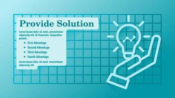 Provide or Give Solution Business Presentation Template vector