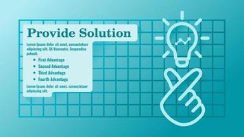 Provide or Give Solution Business Presentation Template vector