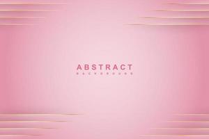 Abstract pink background with golden lines vector