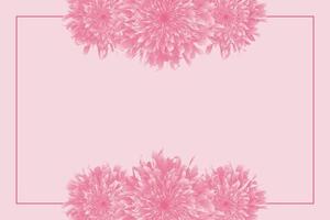 beautiful pink abstract flower background with frame vector