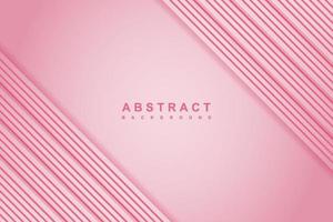 Abstract pink background with diagonal lines and papercut style vector