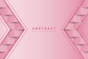 Abstract pink background with 3d paper art style vector