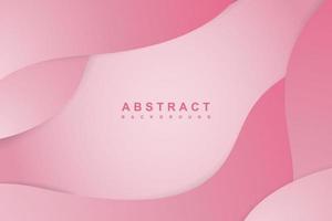 Abstract gradient pink background with paper cut wavy layered vector