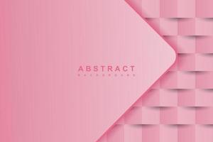 estilo de arte de papel 3d abstracto rosa con superposición de forma diagonal en capas vector