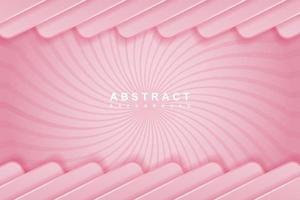 Abstract pink background with 3d shape concept vector