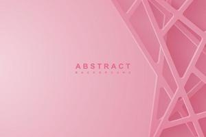 Abstract 3d background with pink papercut vector