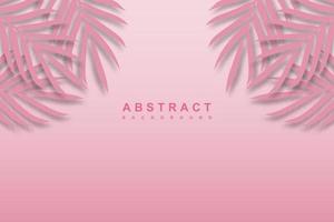 Abstract pink background with floral elements vector