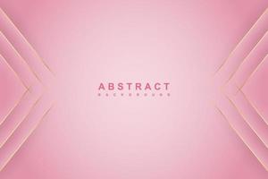 Abstract gradient pink background with diagonal gold line and shadow vector