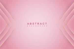 Abstract gradient pink background with diagonal gold line and shadow vector