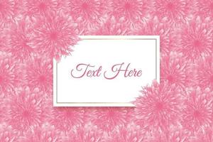 beautiful pink abstract flower background with frame vector