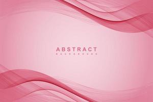 Abstract pink background with with wavy lines vector
