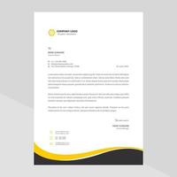 Elegant letterhead template design in minimalist style vector