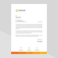 Elegant letterhead template design in minimalist style vector