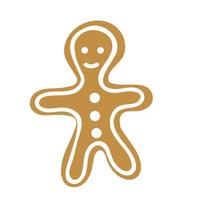 Gingerbread man isolated on white background. Vector illustration